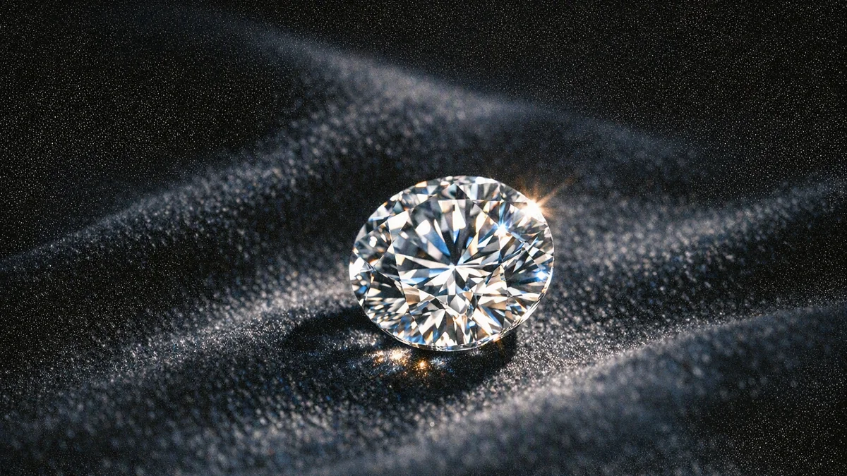 Lös diamant på mörk sammet