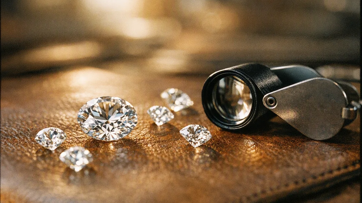 Diamantring i närbild